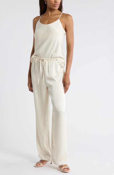 Satin Drawstring Pants