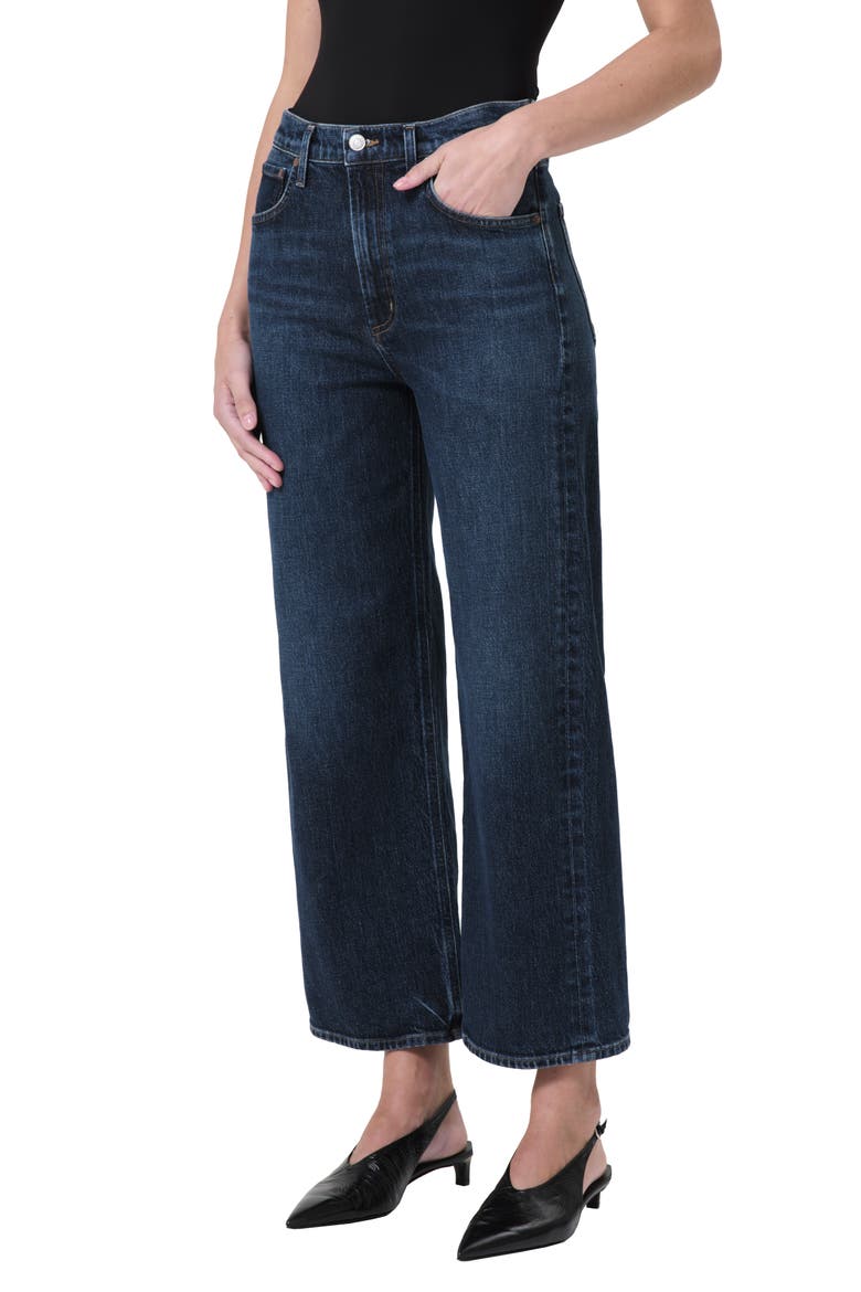 Ren High Waist Ankle Wide Leg Jeans, Main, color, ECHO