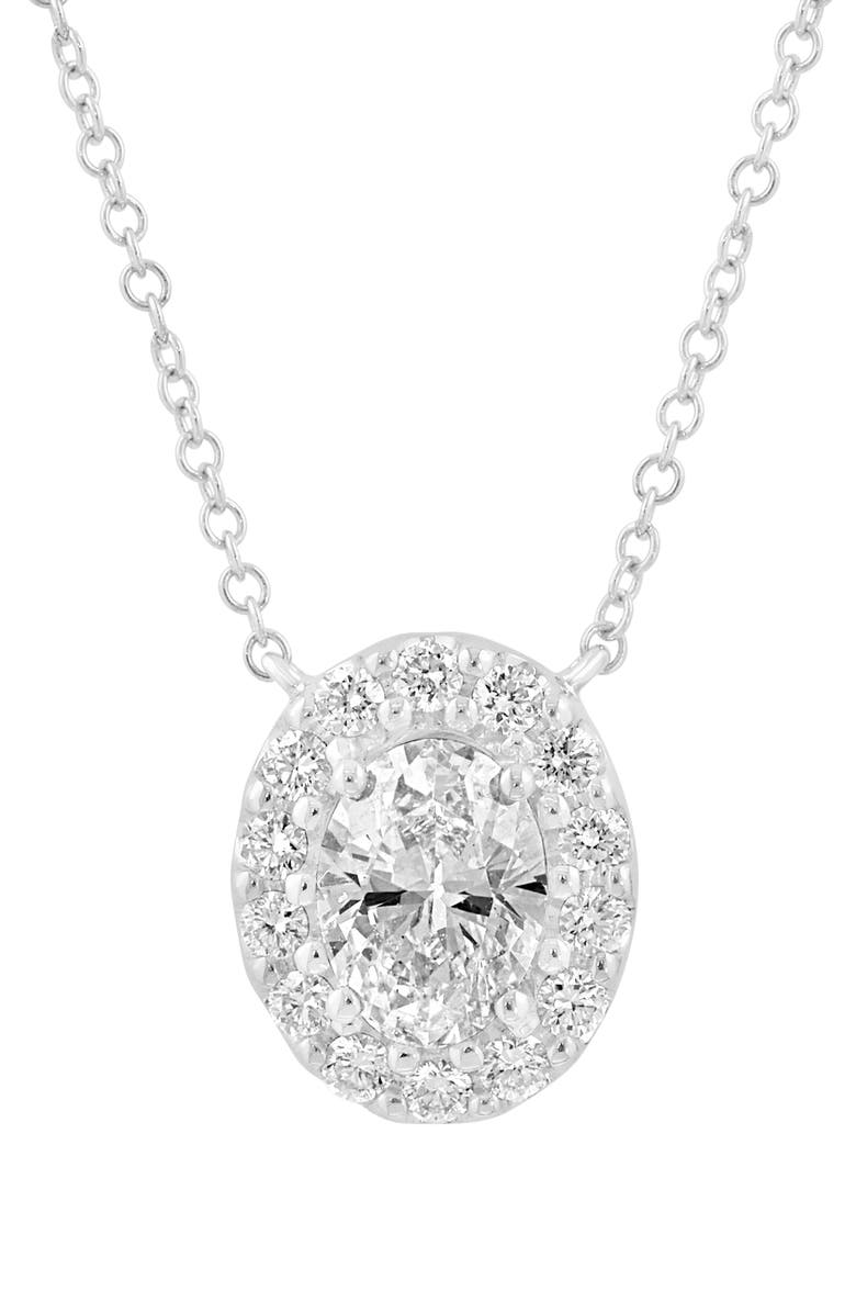 EFFY Lab-Grown Diamond Pendant Necklace, Alternate, color, Silver
