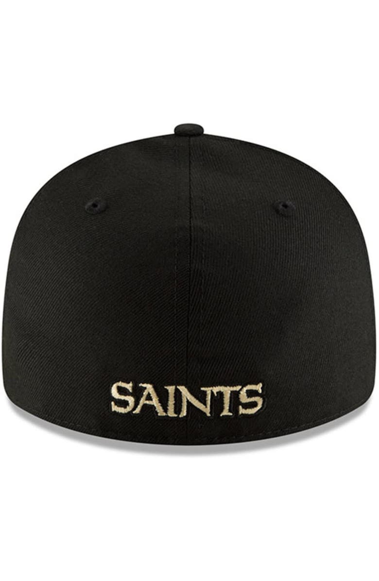 New Era Men's New Era Black New Orleans Saints Alternate Logo Omaha Low Profile 59FIFTY Fitted Hat, Alternate, color, Black