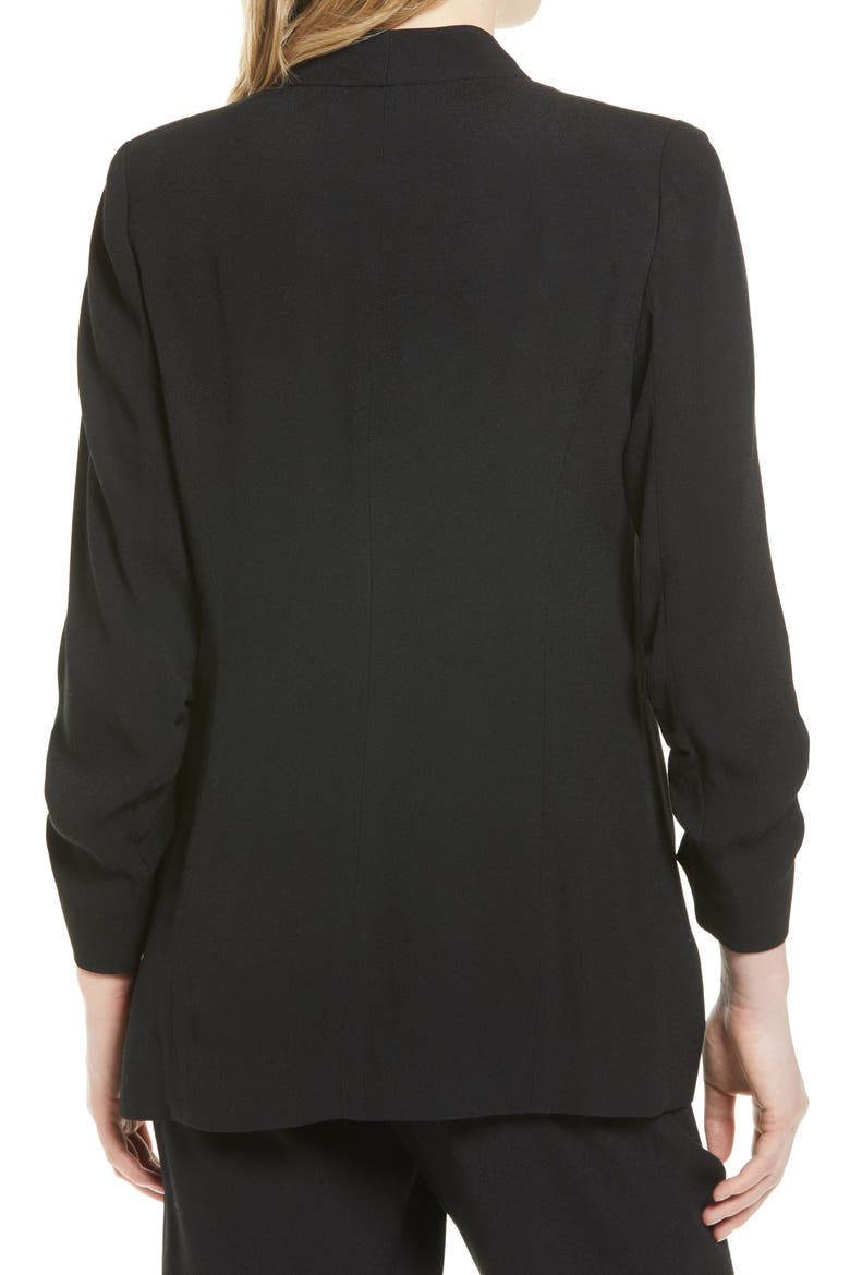 Open Front Long Blazer, Alternate, color, BLACK