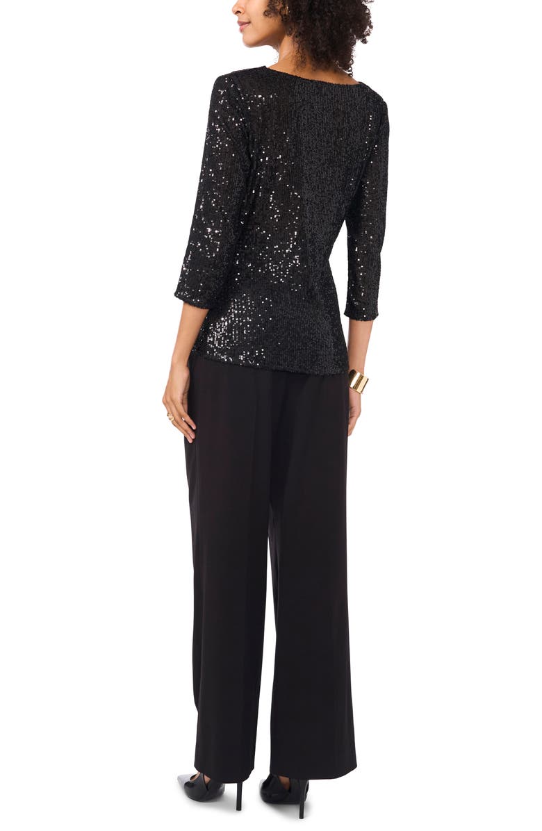 Vince Camuto Sequin Cowl Neck Top, Alternate, color,