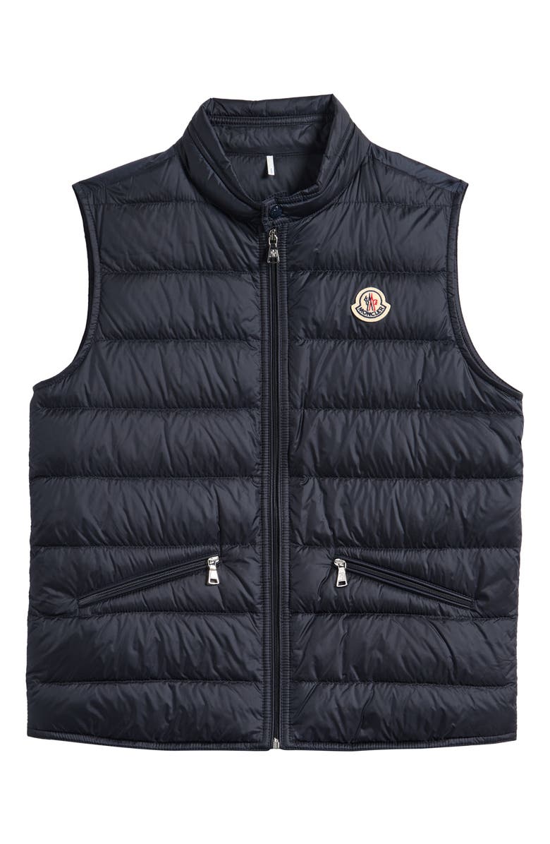 Moncler Kids' Gui Packable Down Puffer Vest, Main, color, Navy