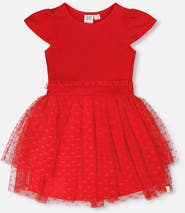 Deux par Deux Short Sleeve Bi-Material Dress