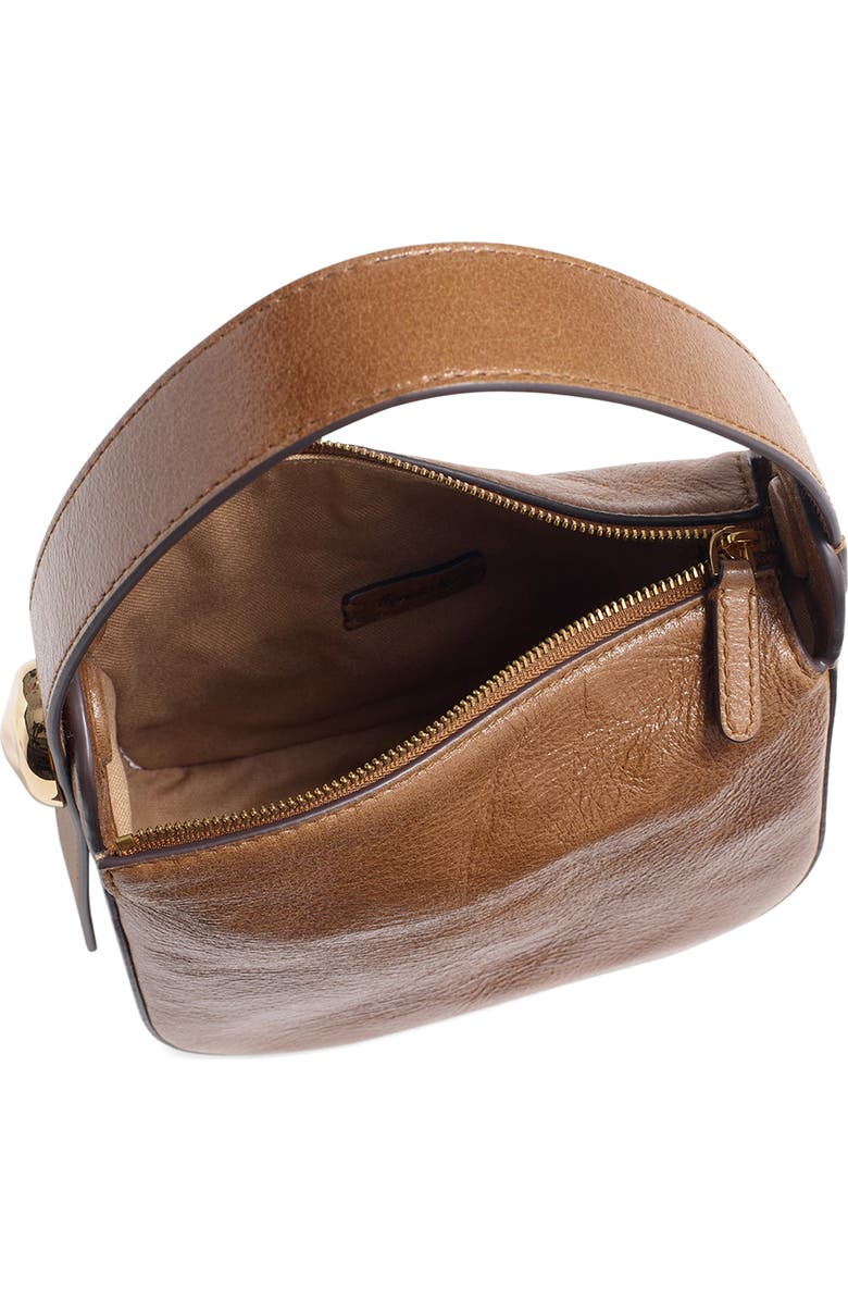 Madewell The Sculpted Metal Wristlet Bag, Alternate, color, Light Roast