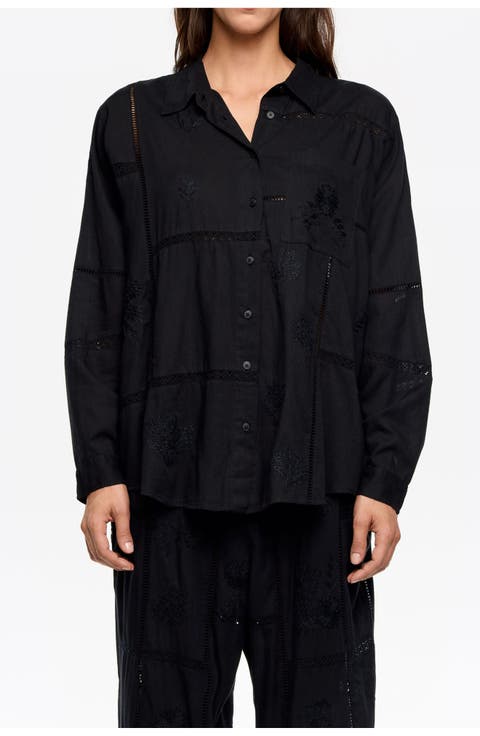 Tonal Embroidery Shirt
