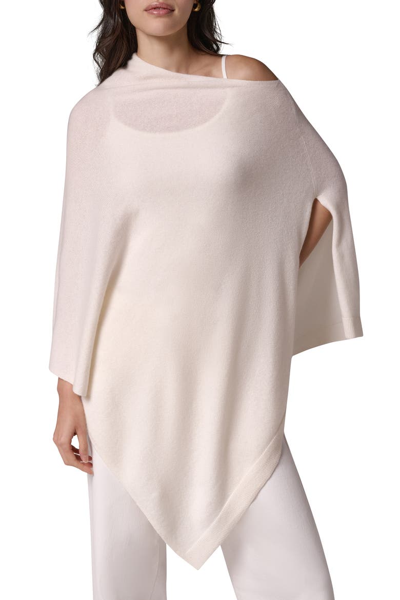 Asymmetric Wool & Cashmere Poncho, Main, color, CREAM