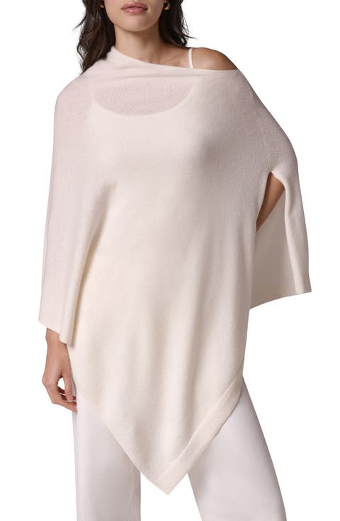 Asymmetric Wool & Cashmere Poncho