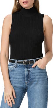 PAIGE Brin Mock Neck Rib Sweater Tank