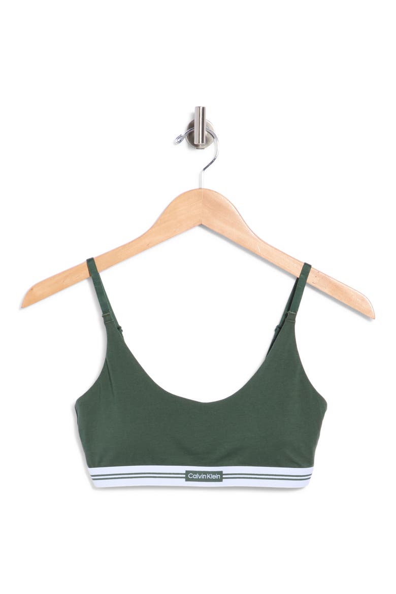 Modern Logo Bralette, Main, color, KELLS GREEN