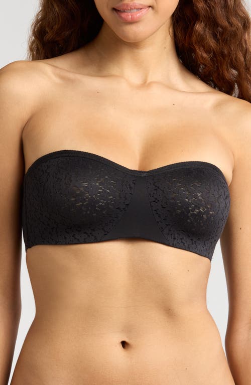 Chantelle Lingerie Norah Lace Trim Bandeau Bra in Black-11 at Nordstrom, Size 36E