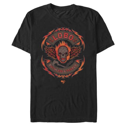 Men's Supergirl Ruthless And Feared Lobo Skull  Graphic T-Shirt
