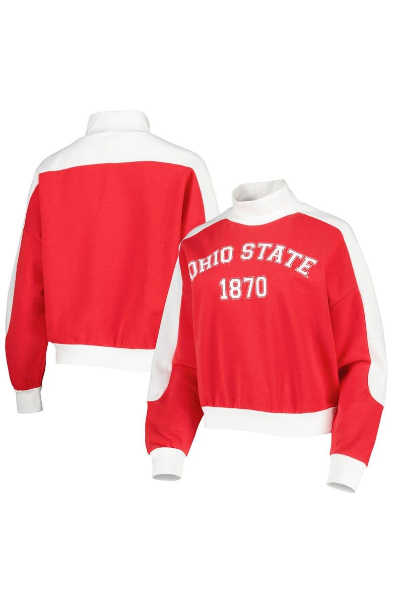 GAMEDAY COUTURE Women's Gameday Couture Red Ohio State Buckeyes Make it a Mock Sporty Pullover Sweatshirt, Main, color, 