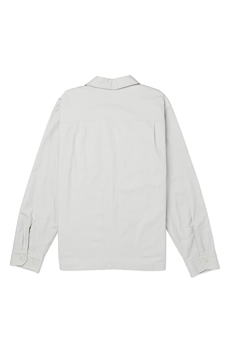 Hurley Bixby Flannel Lined Canvas Heavyweight Button Up Shirt, Alternate, color, Bone