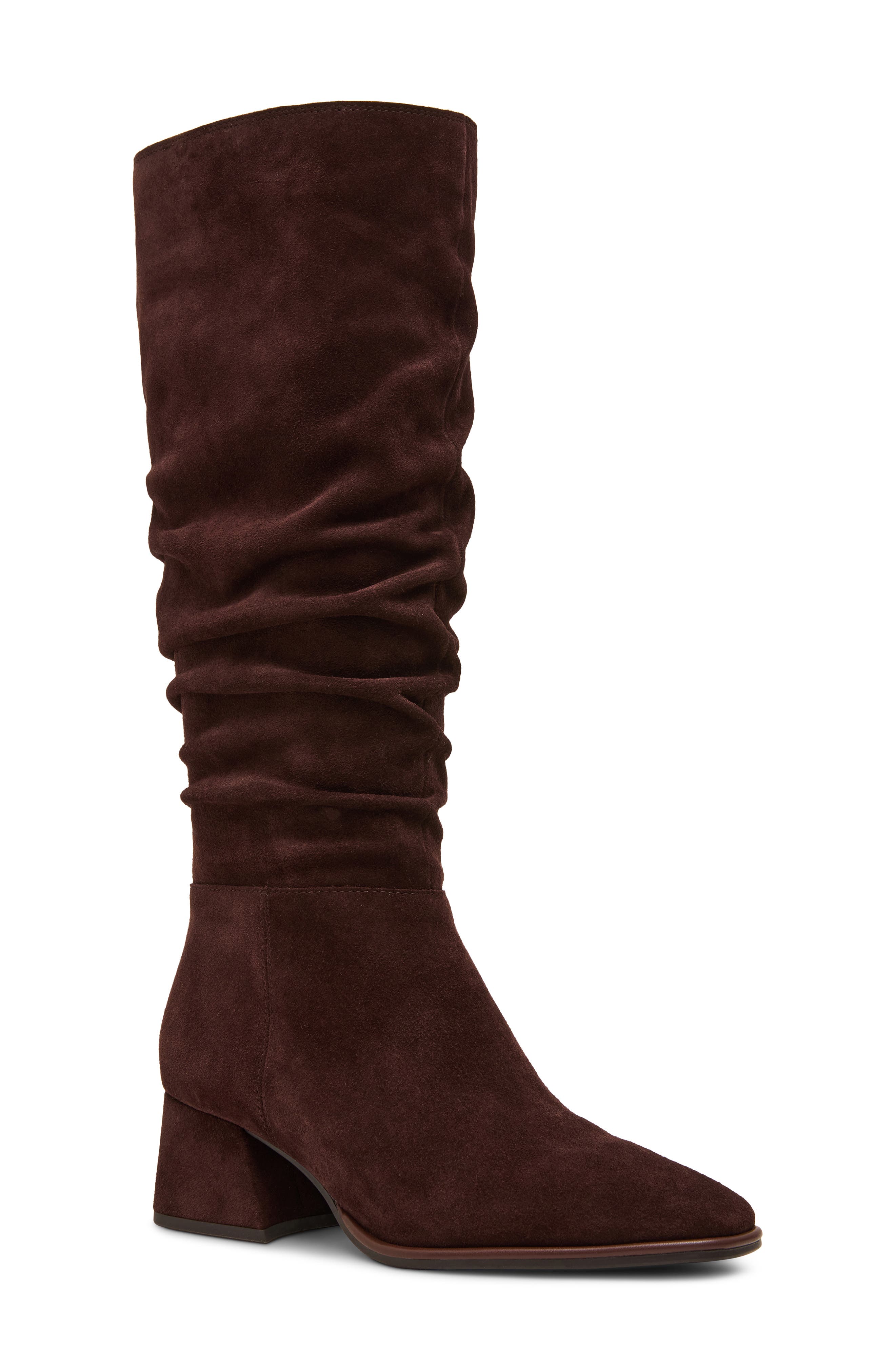 Misha Waterproof Suede Boot, Main, color, MAHOGANY SUEDE