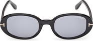 TOM FORD 49mm Small Iggy Oval Sunglasses