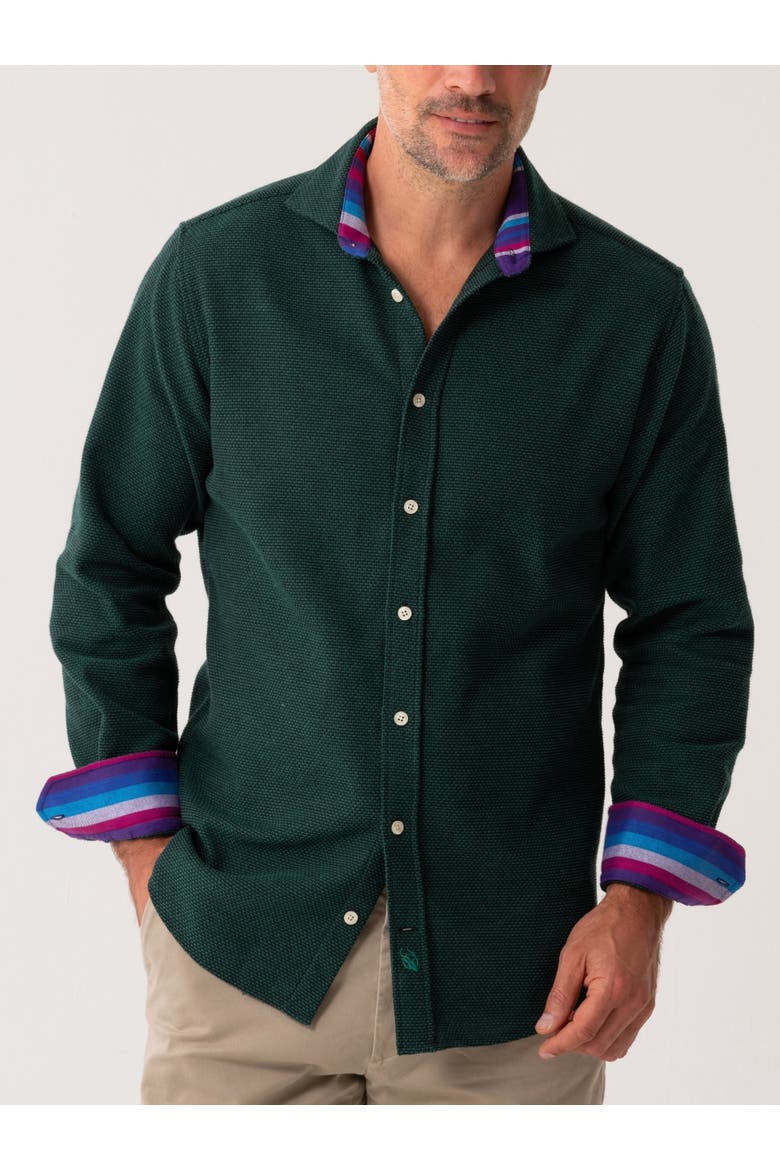 Button Up Shirt, Main, color, Green