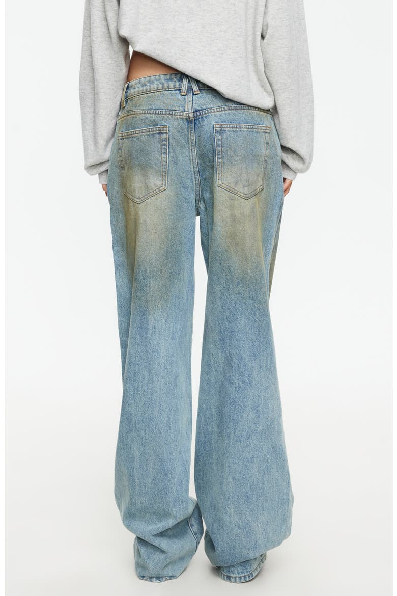 Top Model Low Rise Baggy Jeans, Alternate, color, STONE BLUE
