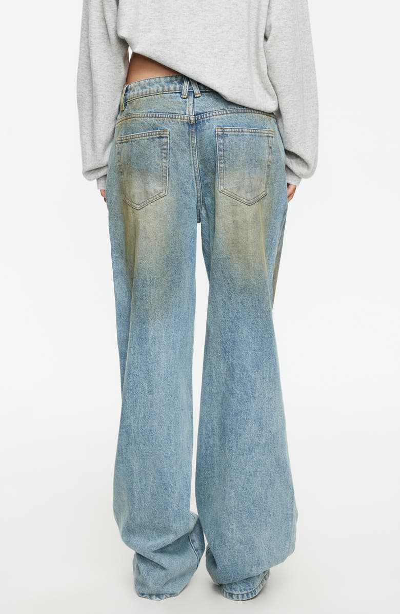 LIONESS Top Model Low Rise Baggy Jeans, Alternate, color, Stone Blue