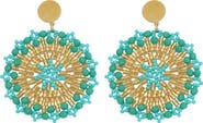 Panacea Beaded Circled Drop Earrings
