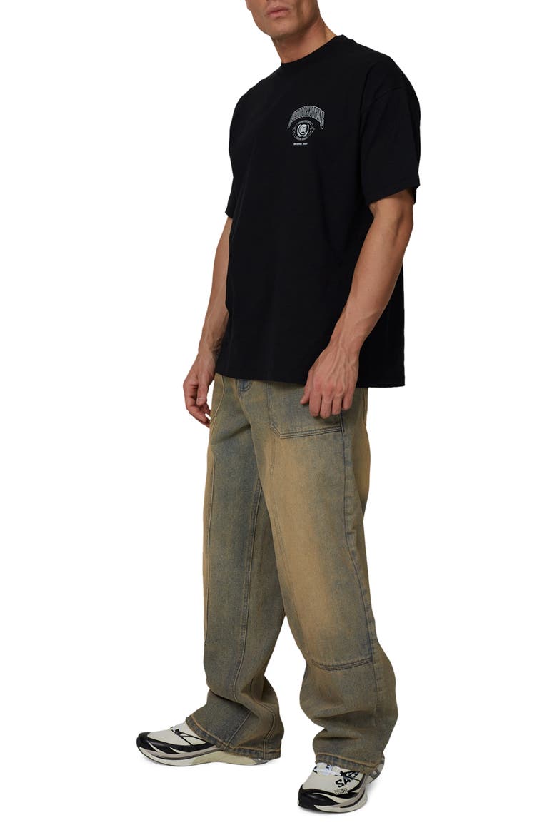 Straight Leg Double Knee Jeans, Alternate, color, Blue
