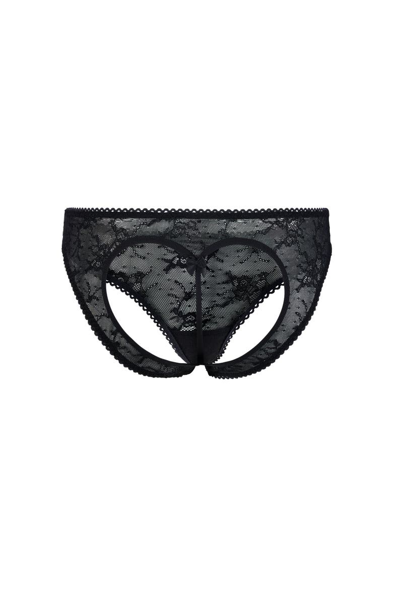 Amore Cheeky Panties, Alternate, color, Black