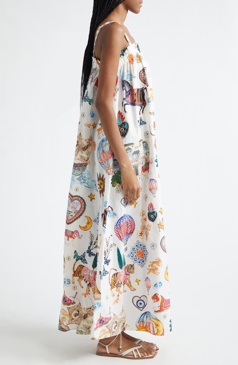 Camilla Print Cotton Maxi Sundress, Alternate, color, Kapadokya Kitsch
