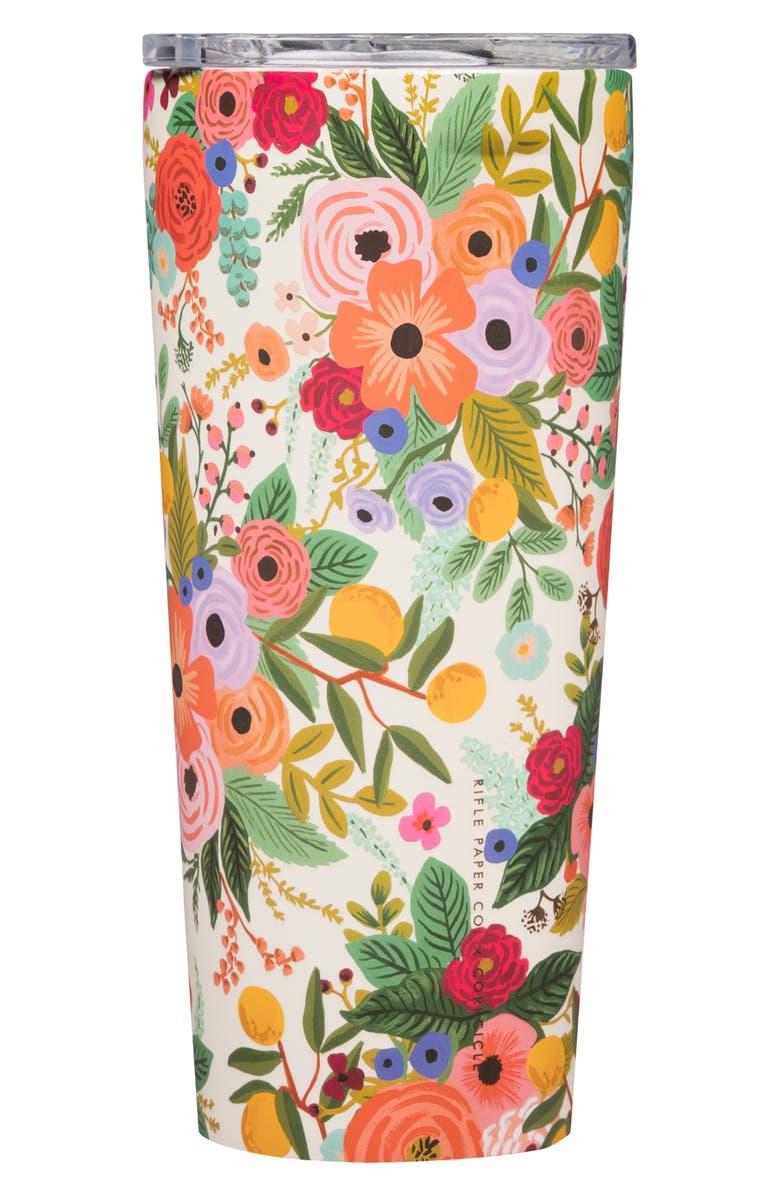 Corkcicle Black Arnold Palmer Invitational 24oz. Tumbler, Main, color, Garden Party Cream