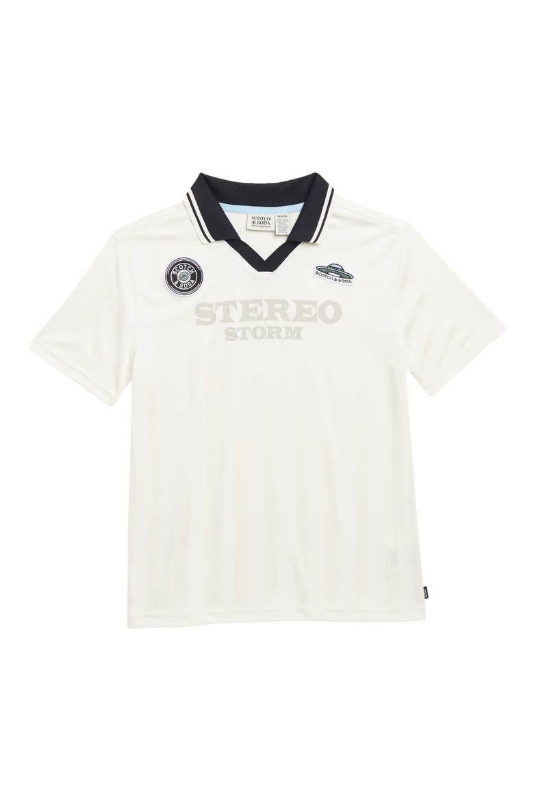 Kids' Short Sleeve Soccer Jersey, Main, color, EGGNOG