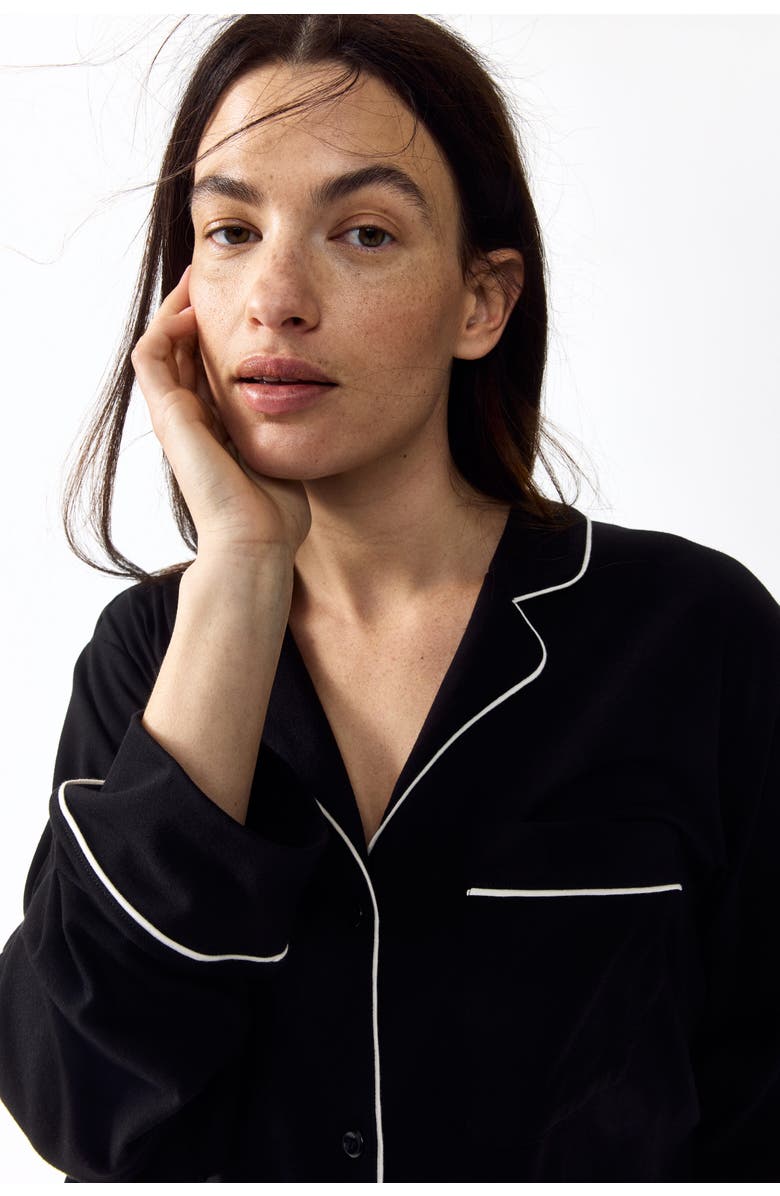 H&M Mama Before & After Viscose-blend Pyjamas, Alternate, color, Black