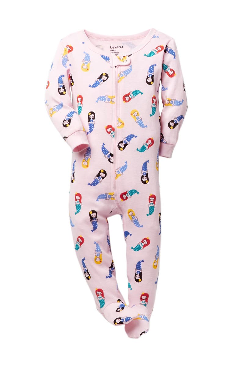Leveret Mermaid Footed Sleeper, Main, color, 