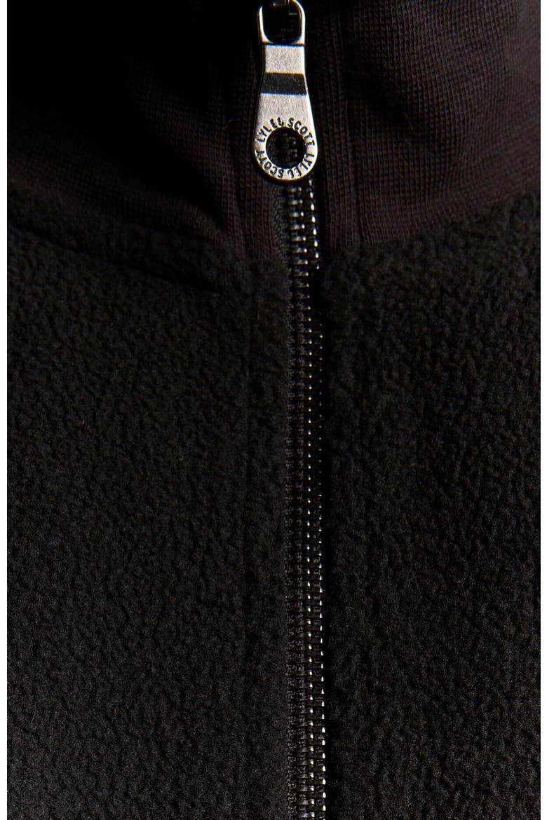 Long Sleeve Polar Fleece Track Jacket, Alternate, color, Jet Black