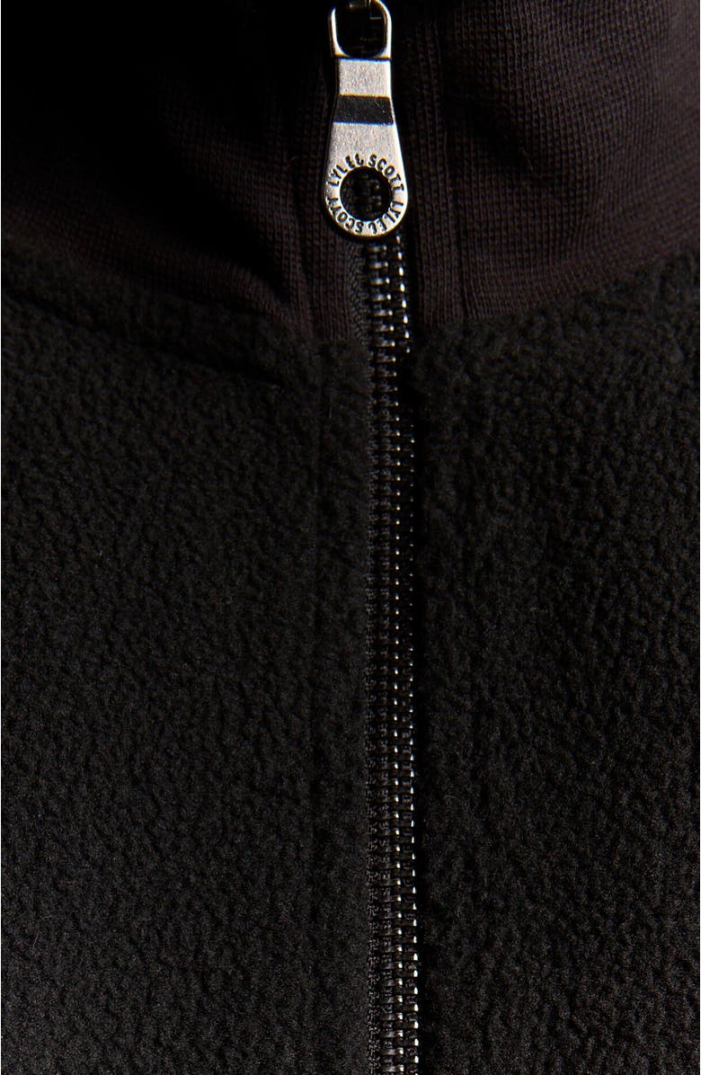 Lyle & Scott Long Sleeve Polar Fleece Track Jacket, Alternate, color, Jet Black