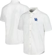 Tommy Bahama Men's Tommy Bahama White Kentucky Wildcats Coconut Point Palm Vista IslandZone Camp Button-Up Shirt
