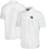 Tommy Bahama Men's Tommy Bahama White Kentucky Wildcats Coconut Point Palm Vista IslandZone Camp Button-Up Shirt