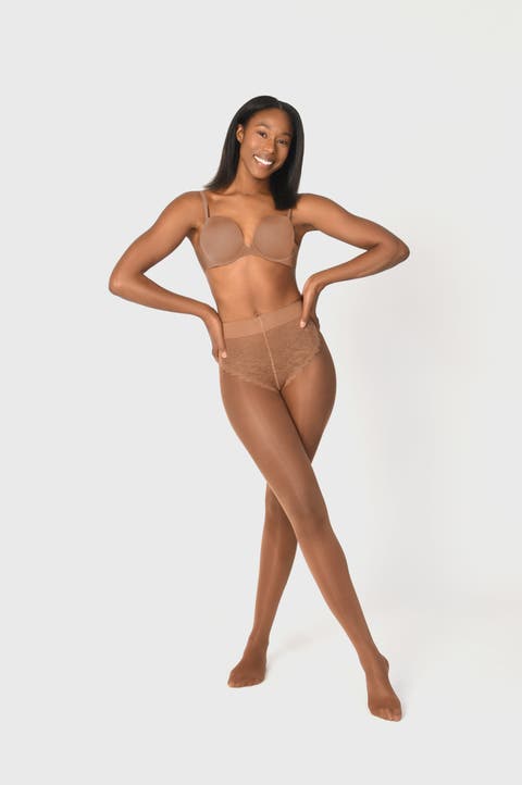 CabinComfort 70 Denier Sheer Compression Tights Skin Tone and Black Shades