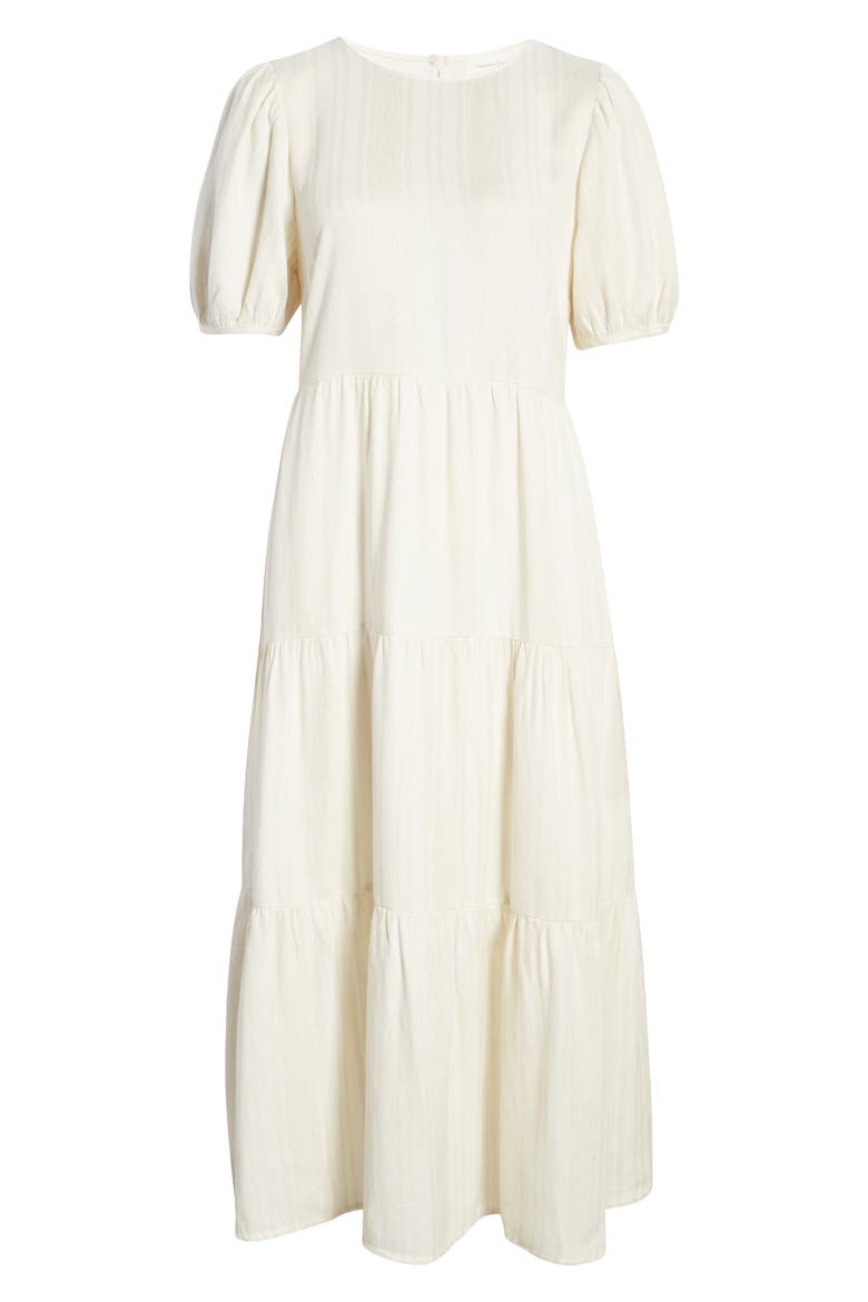 Tiered Dress, Alternate, color, IVORY- STONE