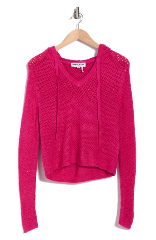 DKNY JEANS DKNY JEANS SEQUIN MESH HOODIE 