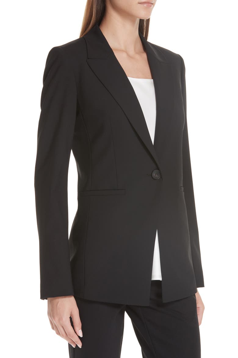 Charice Stretch Wool Jacket, Alternate, color, BLACK