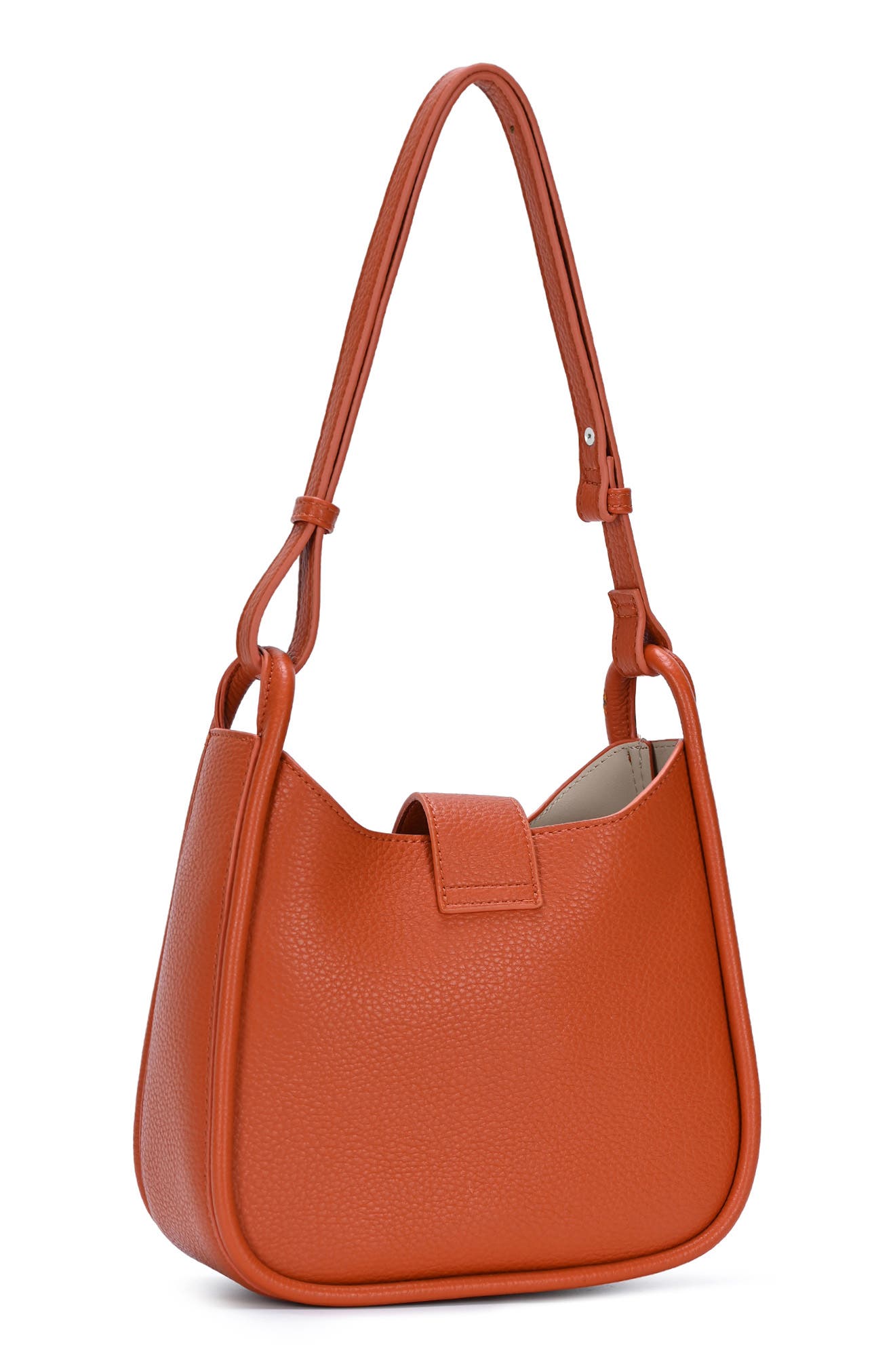 D-Ring Buckle Hobo Shoulder Bag, Alternate, color, ORANGE