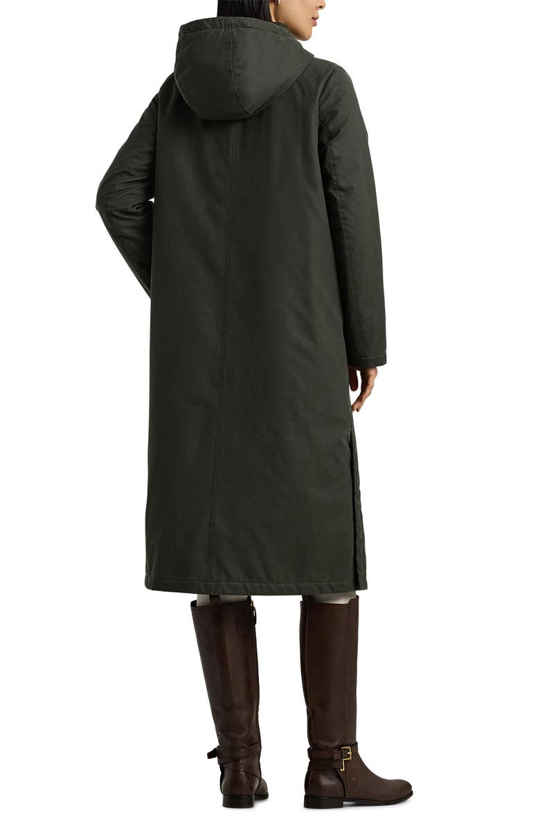 Lauren Ralph Lauren Long Raincoat with Hood & Removable Quilted Bib ...