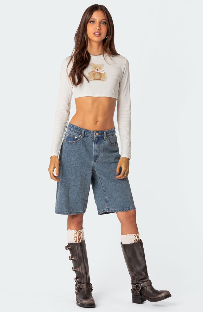 EDIKTED Ted Crop Top, Alternate, color, White