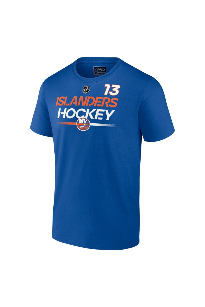 Men's Fanatics Branded Mathew Barzal Royal New York Islanders Authentic Pro Prime Name & Number T-Shirt, Alternate, color, Royal