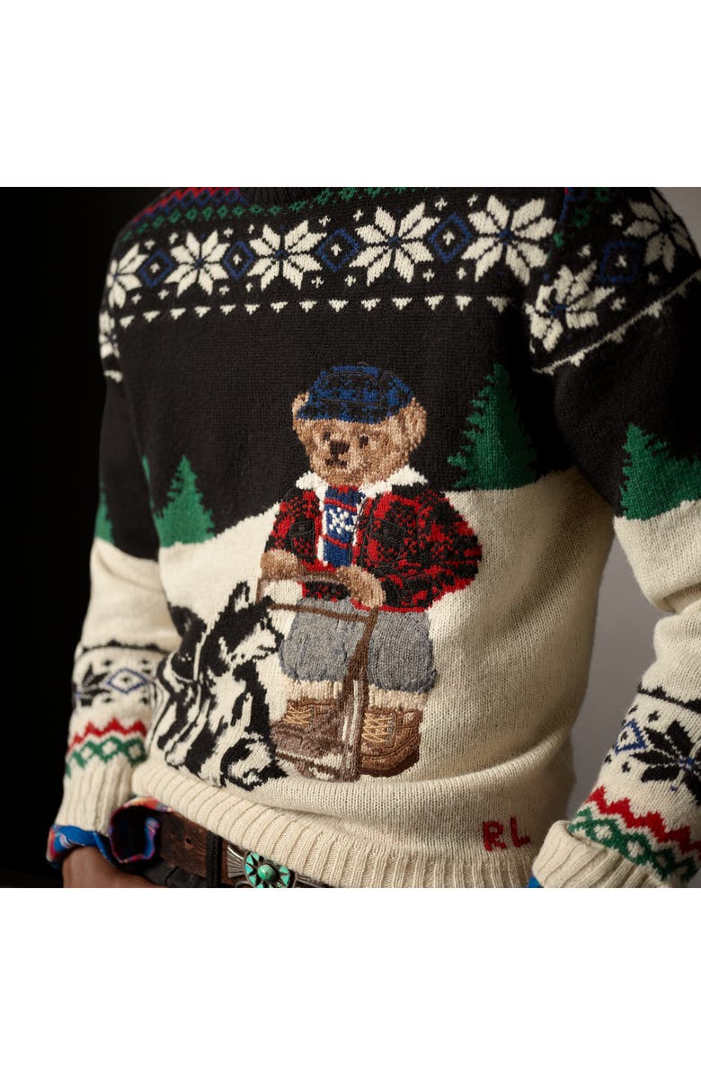 Polo Ralph Lauren Polo Bear Sled Dog Wool Blend Sweater, Alternate, color, 