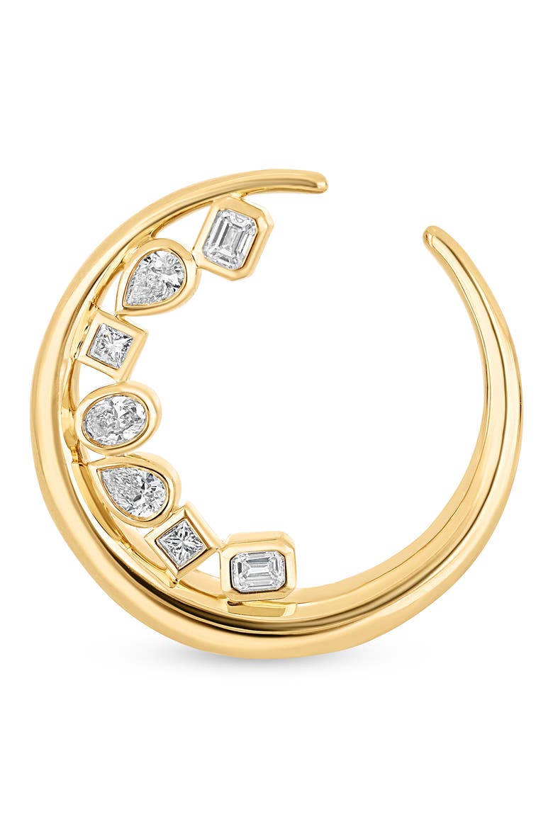 Maya Diamond Statement Hoop Earrings (Online Trunk Show), Alternate, color, 18K YELLOW GOLD/ DIAMOND