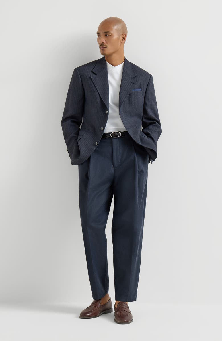 Brunello Cucinelli Cotton jersey V-neck T-shirt, Alternate, color, White