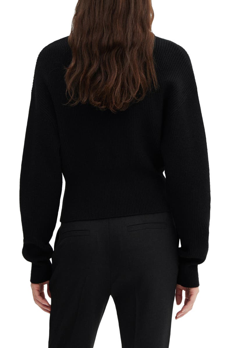 MANGO Half Zip Rib Sweater, Alternate, color, 