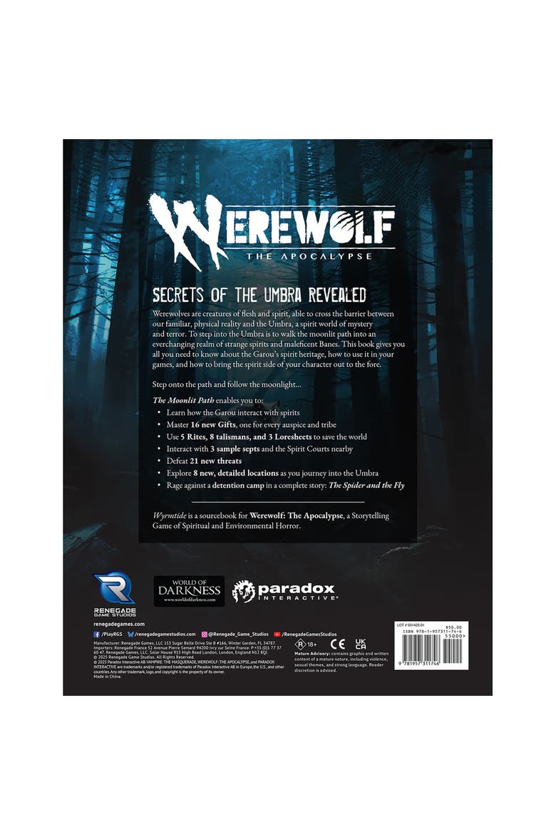 Werewolf The Apocalypse, The Moonlit Path Sourcebook, Alternate, color, Multicolored