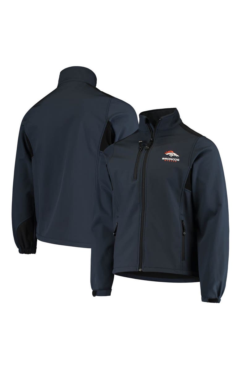 DUNBROOKE Men's Dunbrooke Navy Denver Broncos Circle Softshell Fleece Full-Zip Jacket, Main, color, Navy