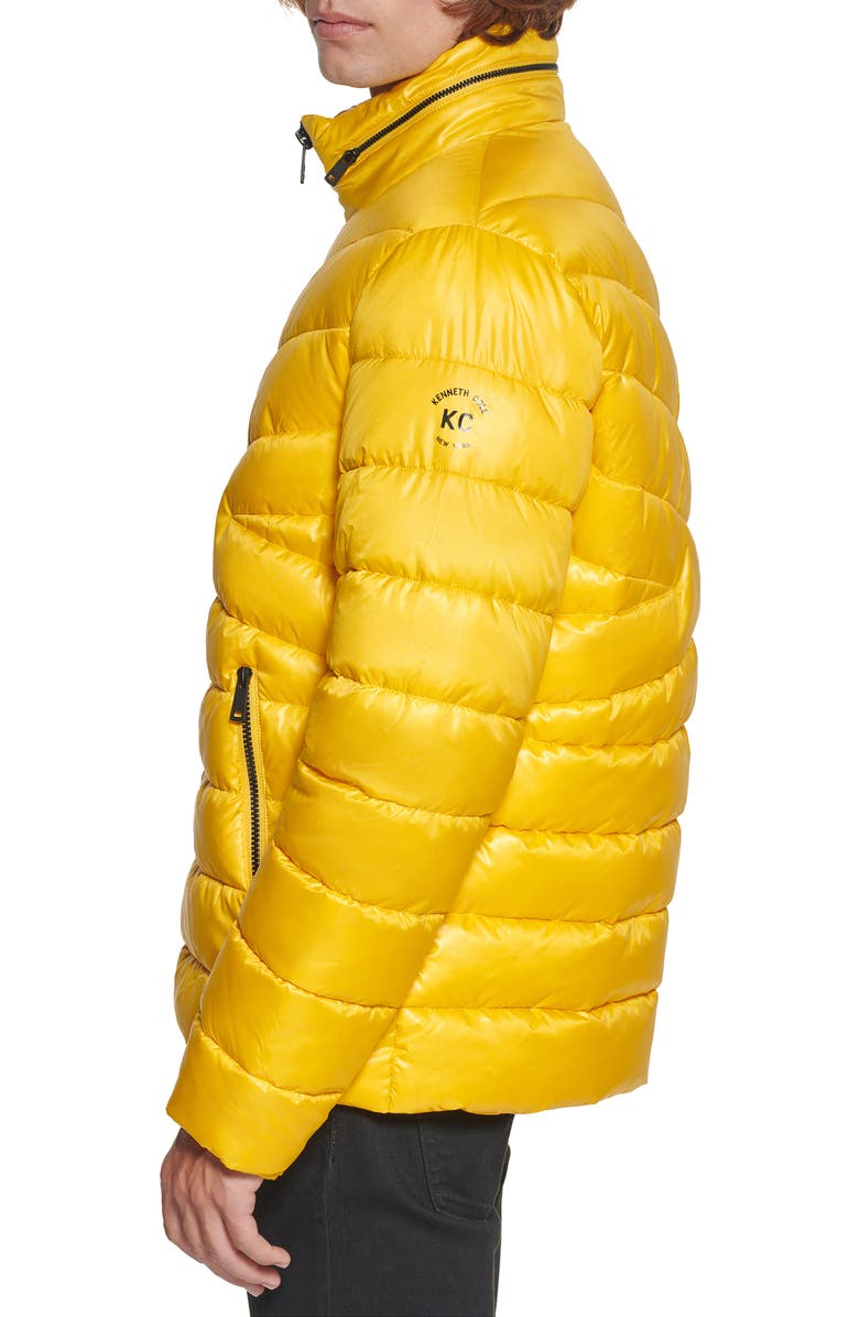 Kenneth Cole Quilted Packable Puffer Jacket, Alternate, color, Yellow